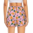 thumbnail image 2 of Lsque Fruit Printed Women's Running Shorts with Liner Pockets,Elastic Quick Dry Workout Athletic Gym Yoga Shorts,Womens High Waist Shorts-Small, 2 of 9