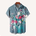 thumbnail image 4 of Cllios Mens Hawaiian Shirt Big and Tall Tropical Graphic Holiday Tops Vacation Cuban Collared Short Sleeve T-shirts Casual Button Down Bowling Shirts S-5XL, 4 of 5
