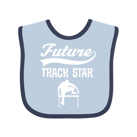 

Inktastic Future Track Star Boys Sports Hurdles Gift Baby Boy or Baby Girl Bib