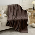 thumbnail image 4 of KeirineCC Fleece Blanket Twin Size Grey,Soft Cozy Twin Blanket,Fuzzy Flannel Blanket for Bed,Sofa,Couch,Travel,Camping,Warm,Lightweight,All Seasons Suitable,28x40 Inches,Coffee, 4 of 9