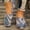 Blue, variant on Willtoo Women's Boho Slip-On Loafers Comfortable Flat Shoes with Soft Rubber Sole for Casual Outdoor Wear