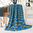 thumbnail image 2 of Cartoon Construction Vehicles Cones Blanket,Comfortable Soft Lamb Wool Throw Blanket,All Season,Warm Lightweight Blankets for Sofa Bed Couch Living Room Chair,40"x50", 2 of 4