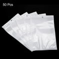 thumbnail image 3 of Uxcell 7.9x4.7" Holographic Bags, 50 Pack PET Plastic Resealable Storage Bags for Small Things, White, 3 of 5