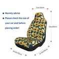 thumbnail image 5 of Yiaed Sunflowers Print Car Seat Covers,Universal Auto Seats Protector Fits for Car,SUV Sedan,Truck,Automotive Seat Covers & Accessories-2 PCS, 5 of 9
