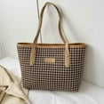 thumbnail image 2 of Checkered Tote Bag for Women Large Plaid Top Handle Weekender Shopping Travel Handbags Shoulder Purse, 2 of 7