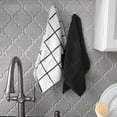 thumbnail image 5 of T-fal Solid & Checked Parquet Kitchen Towels, 2-Pack, Charcoal, 5 of 7