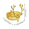 thumbnail image 2 of IDEANATEGRATE 2Ud Abrazadera Para De Metal Dorado Con De Ciervo Festivo Para Hogar, 2 of 8