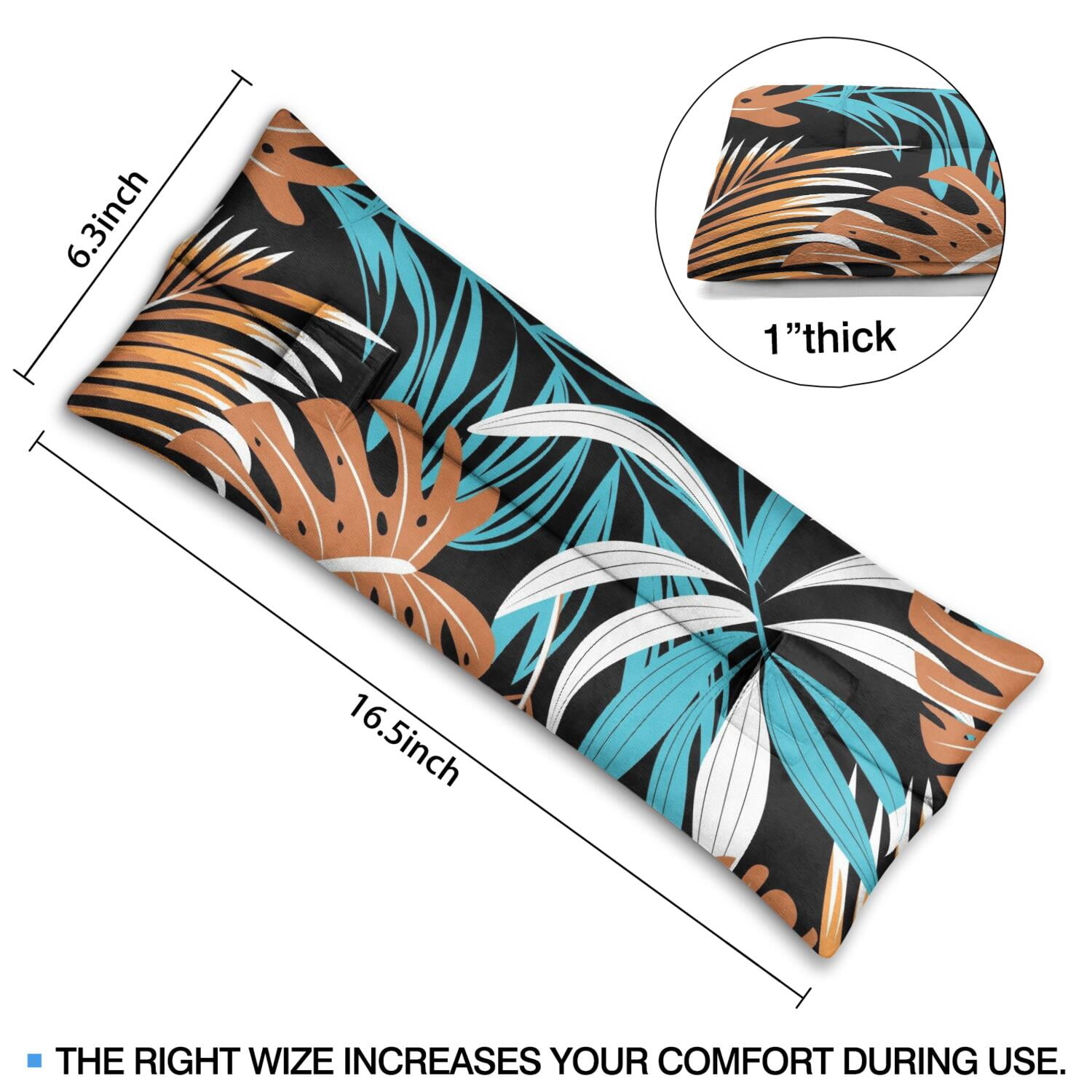 Botanical Seat Belt Pillow for Surgery - Hawaiian Floral Mastectomy Cushion - Pressure Relief Chest Protector After Surgery with Vibrant Colors