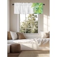 thumbnail image 4 of Kitchen Valances for Window, Watercolor Gradient Green Leaves Light Filtering Rod Pocket Valance Curtain, Spring and Summer Plants Short Curtains Window Topper for Bedroom 42x12in, 4 of 9