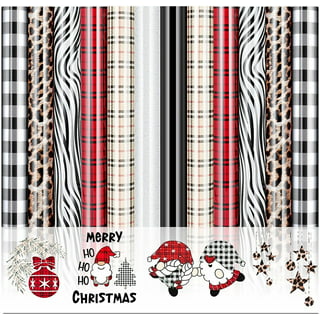 HTVRONT Buffalo Plaid Permanent Vinyl for Cricut - 12 x 8 FT Red Black  Plaid Vinyl, Buffalo Plaid Vinyl Rolls for Cricut, Easy to Cut & Weed Red