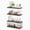 Black, variant on 4 Tier Floating Wall Shelves - Farmhouse Rustic Wood Over Toilet Bathroom Shelf, 16" Wall Mounted Display Ledge for Living Room Bedroom Vanity, Multiple Colors