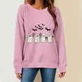 thumbnail image 6 of Yteetum Halloween Sweatshirts Women Long Sleeve Ghost Pumpkin Graphic Print Crewneck Pullover Sweatshirt Fall Loose Comfy Spooky Season Round Neck Sweatshirt Holiday Tops, 6 of 6