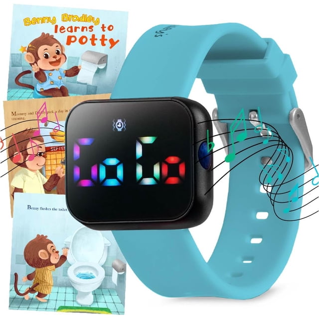 Reloj Benny Bradley V2 para aprender a ir al baño, resistente al agua
