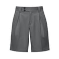 thumbnail image 4 of Timoontee Men's Cargo Shorts Summer Casual Straight Shorts Outdoor Hiking Sports Shorts Lightweight Solid Button Up Shorts Business Shorts Dark Gray XXL, 4 of 8