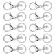 thumbnail image 1 of 10 Uds llavero chapado no se decolora llavero Simple bolsa hebilla gancho de cierre de langosta (plata), 1 of 12