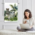 thumbnail image 6 of Watercolor African Animal Zebra Jungle Palm Leaves Garden Flag Double Sided House Flag for Outdoor Home, Personalized All Year Round Yard Decor 12 x 18 Inch, 6 of 6
