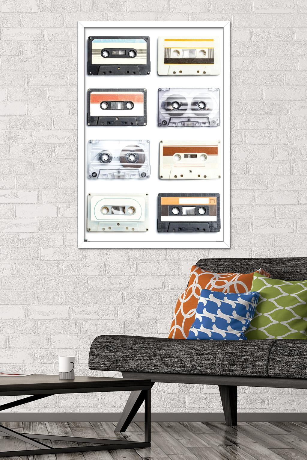 Cassettes Wall Poster, 22.375" x 34" Framed