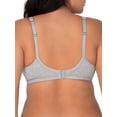 thumbnail image 7 of Fruit of the Loom Women's Cotton Stretch Extreme Comfort Bra 42D Black/White/Grey Heather, 7 of 7