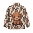thumbnail image 5 of Uorisanigo Girls Oversized Sweatshirts Baby Highland Cow Long Sleeve Half Zip Pullover Sweatshirt Lightweight Quarter Zipper Cropped Sweatshirt for Teen Girl School Pullover Jackets, 5 of 7
