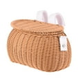 thumbnail image 4 of ZYHARUKO Bicycles Wicker Basket Front Handlebars Basket with Belt and Lid Wovens Bikes Basket, 4 of 8