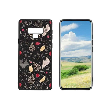 Magical-black-cats-Witchy-Skulls-6 Phone Case, Degined for Samsung Galaxy Note 9 Case Men Women, Flexible Silicone Shockproof Case for Samsung Galaxy Note 9