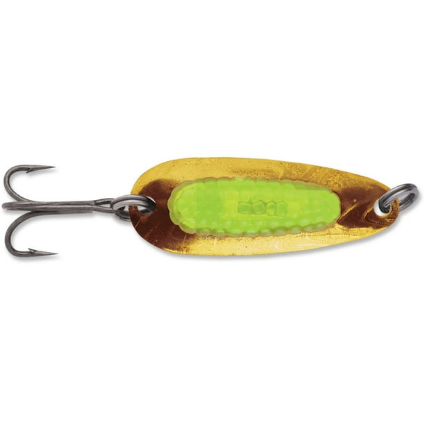 Blue Fox Rattlin' Pixee Spoon Holographic Gold / Green Insert Size 7/8