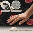thumbnail image 6 of ODIKA 5'x7' Washable Area Rug Record Symbols Nostalgic Phonograph Discs Arrangement Retro Vinyl for Guest Room, Lounge, Apartment, Non-Slip Low Profile, Stain Resistant, 6 of 7