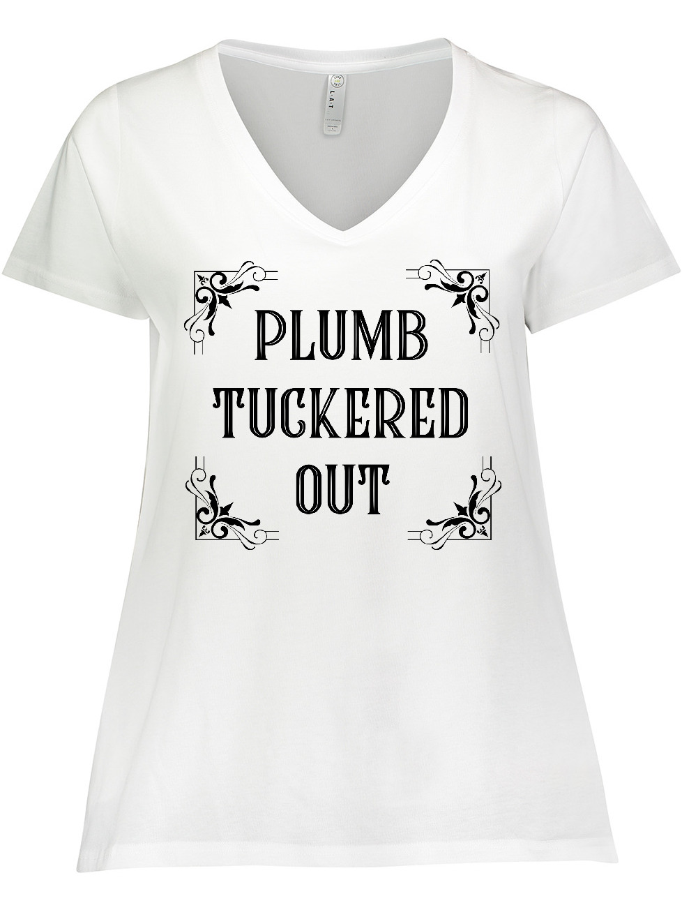Inktastic Plumb Tuckered Out Women's Plus Size VNeck
