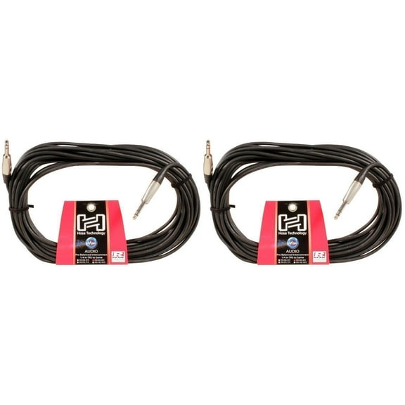 2) Hosa HSS-050 1/4" TRS 50ft Balanced Pro Audio Cables