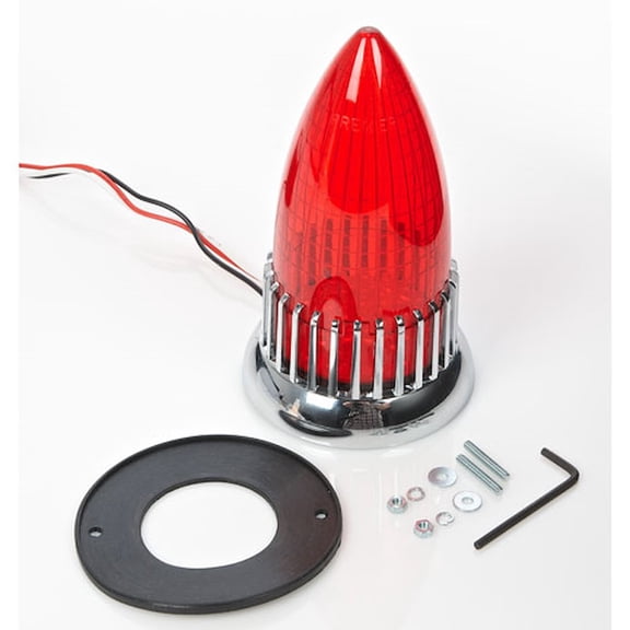 JEGS 1959 Cadillac Style Tail Light Red Lens with Incandescent Bulb