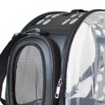 thumbnail image 5 of Mochila transportadora para gatos, portátil, de gran capacidad, plegable, transpirable, portátil, cápsula espacial, bolsas transparentes para exteriores, negro, L, 5 of 5
