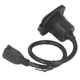 thumbnail image 1 of RV AC Power Inlet Plug, Waterproof Cover Flange Inlet AC Port Plug 125V US Plug 2 Pole 3 Wire  For Boat, 1 of 8