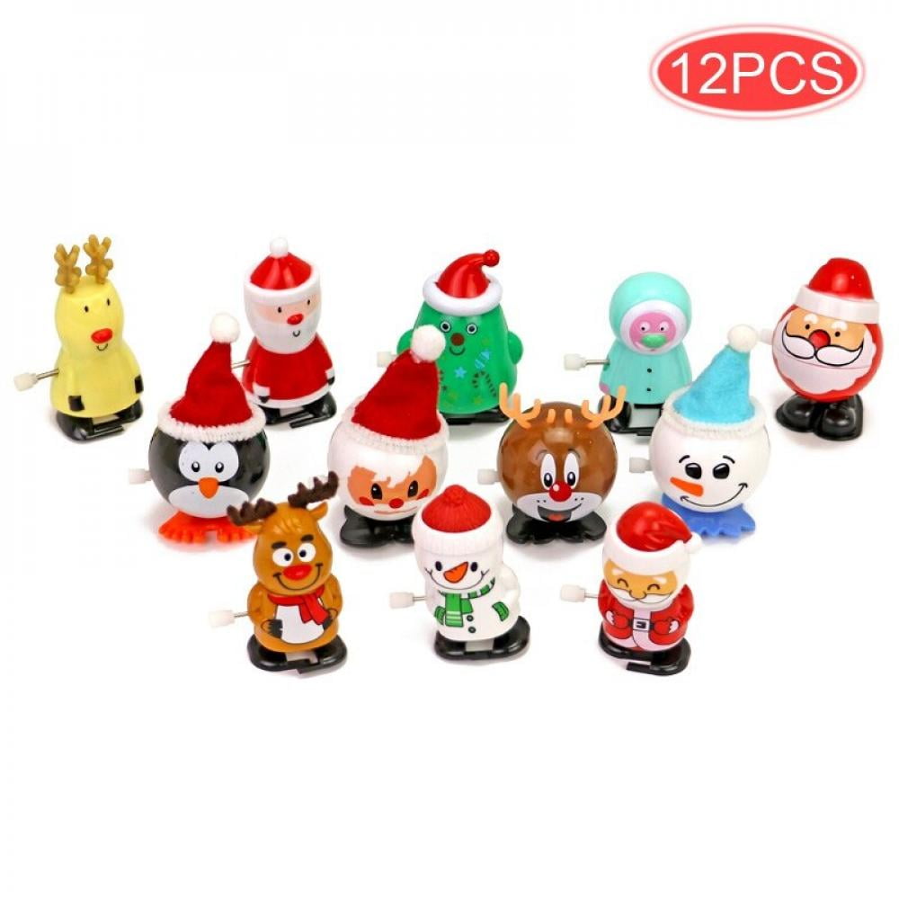 12 Pack Christmas Wind Up Toys Assorted Clockwork Toys Assortment Goody Bag Filler Supply