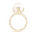 thumbnail image 2 of ANGARA Trillium Freshwater Cultured Pearl Solitaire Ring in 14K Yellow Gold for Women | June Birthstone, Birthday, Anniversary, Jewelry Gift for Women | Pearl Ring, 2 of 9