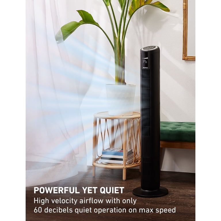 HOLMES 42 Digital Tower Fan, ClearRead Display, 80° Oscillation, 5 Speeds,  4 Modes, 8-Hour Timer, Home, Bedroom or Office, Remote Control, Matte Black  - Walmart.com