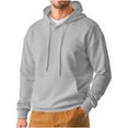 thumbnail image 3 of Turilly Men's Solid Color Casual Hoodie Men's Hoodie Long Sleeved, 3 of 5