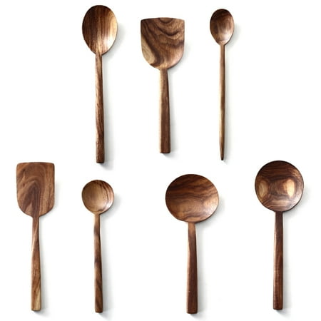 

Non-Stick Pan Spatula Solid Wood Spoon Long-Handle Mixing Spoon