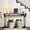 Black+Silver, variant on Console Table with Mirror / In Living Quarters / Adds Visual Appeal