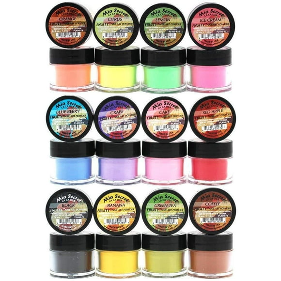 Mia Secret - Collection Fruity Poudre Acrylique pour Ongles Lot de 12