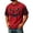 Red, variant on Halloween Corduroy Shirts Men Novelty Print Jack O Lantern Party Plus Size Novelty Pumpkin Face Graphic Tees Spooky Short Sleeve T Shirts Outfits
