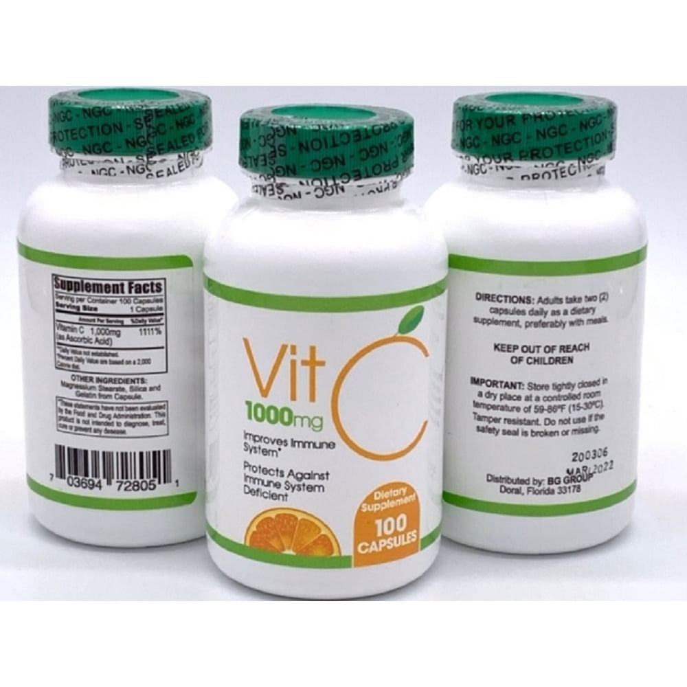 Vitamin C 1000mg 100 Caps Capsules