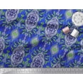 thumbnail image 3 of Soimoi Blue Cotton Voile Fabric Filigree Damask Print Sewing Fabric Yard 42 Inch Wide, 3 of 3