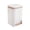 White 12l, variant on TISHITA Bathroom Trash Can Garbage Container Bin with Foot Pedal and Press Type Lid Household Dustbin Kitchen Wastebasket for Sunroom Milky White 12L