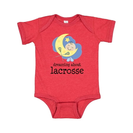 

Inktastic Lacrosse Baby Dream About Gift Baby Boy or Baby Girl Bodysuit