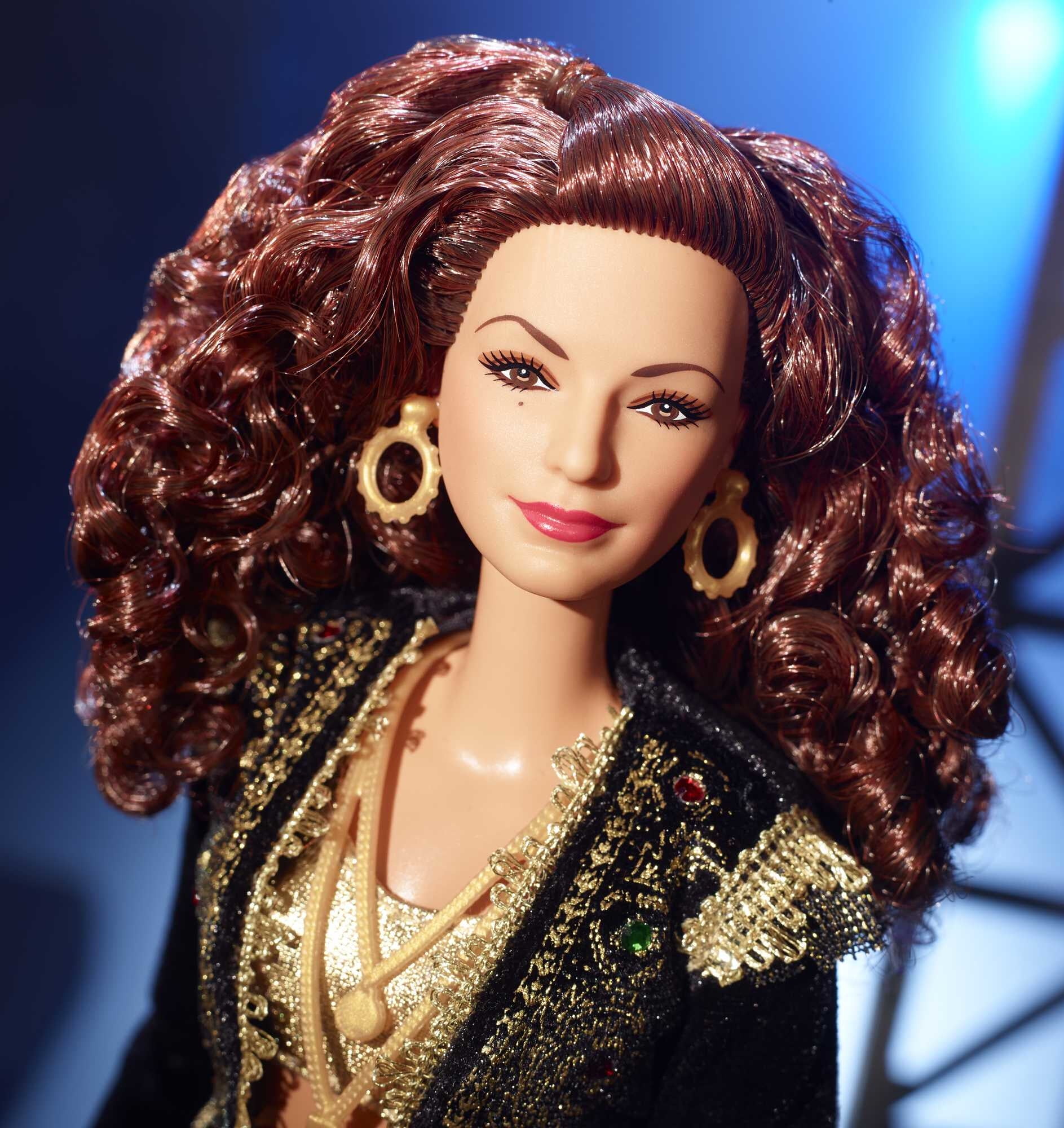 Barbie Signature Gloria Estefan Collectible Doll with Golden Accessories Including Microphone
