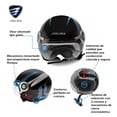thumbnail image 2 of Casco Moto 3/4 ITALIKA  Genesis certificado DOT visor ahumado negro-azul T L, 2 of 5