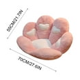 thumbnail image 3 of Back to School Savings! ESULOMP Bear Paw Shape Plush Sofa Office Cushion Elastic Decoration Pink, 70 x 55cm, 3 of 4