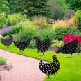 thumbnail image 3 of [Paquete de 5] Estatuas decorativas de jardín hechas a mano de pollo, figura de jardín, adorno de jardín hecho a mano decorativo de pollo de metal, patio trasero de jardín al aire libre, 3 of 5