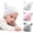 01, variant on 3 Pcs Cotton Newborn Hats for Unisex, Bear Ears Baby Girl Boy Beanie Hat for Newborn, Infant, Toddler Cap