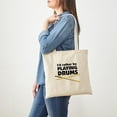thumbnail image 3 of CafePress - I'd Rather Be Playing Drums Tote Bag - Unisex Canvas Tote Bag, Beige, 1-Piece, 3 of 6